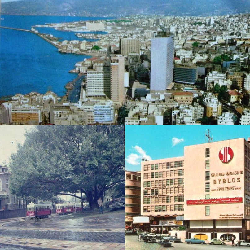 Довоенный Бейрут 70-ых. Небоскребы, красивые мощеные улицы, торговые центры